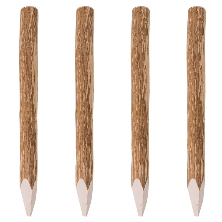 Vidaxl Zaunpfosten mit Punkt 4 PCs 90 cm Haselholz Holz