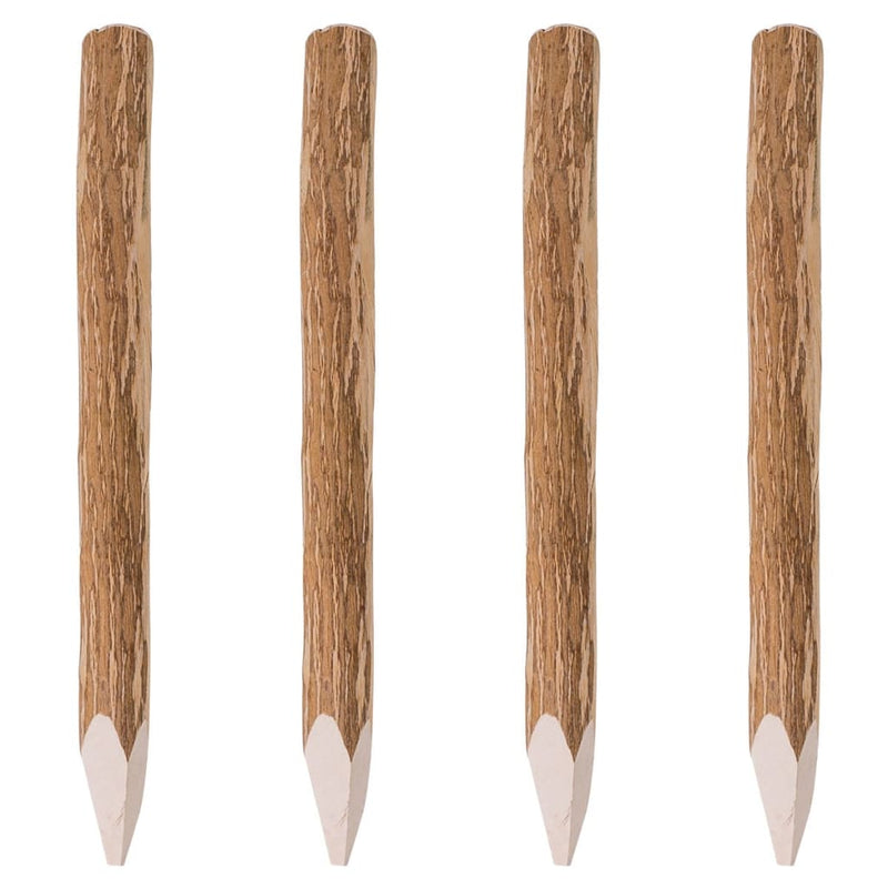 Vidaxl Zaunpfosten mit Punkt 4 PCs 90 cm Haselholz Holz