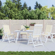Vidaxl Gartenstuhlkissen 4 ST High Rücken 120x50x3 cm Stoffcreme -gelöscht - afbeelding 1