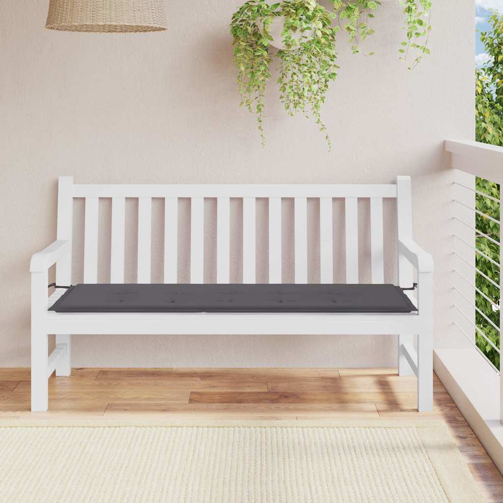 Vidaxl Garden Bench Kissen 150x50x3 cm Oxford Stoffanthrazit -gelöscht