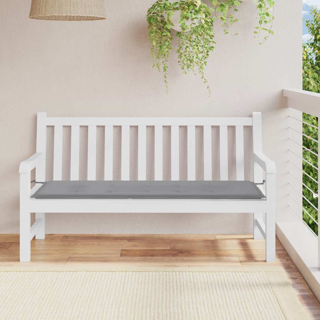 Vidaxl Gartenbank Kissen 150x50x3 cm Oxford Stoff grau