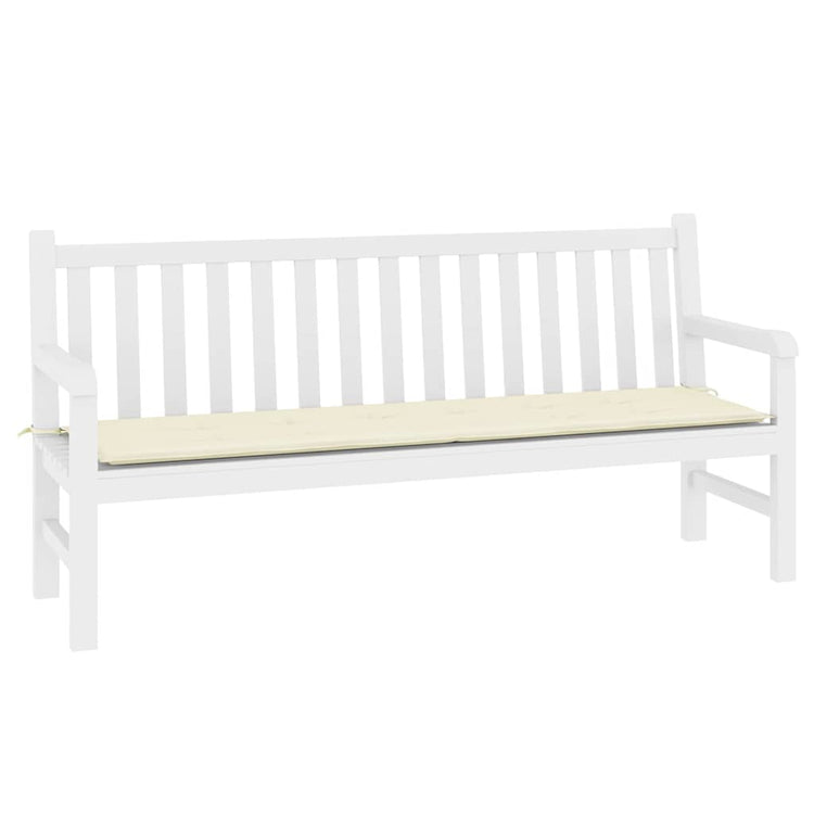 Vidaxl Garden Bench Kissen 180x50x3 cm Oxford Stoff Crème -Colored