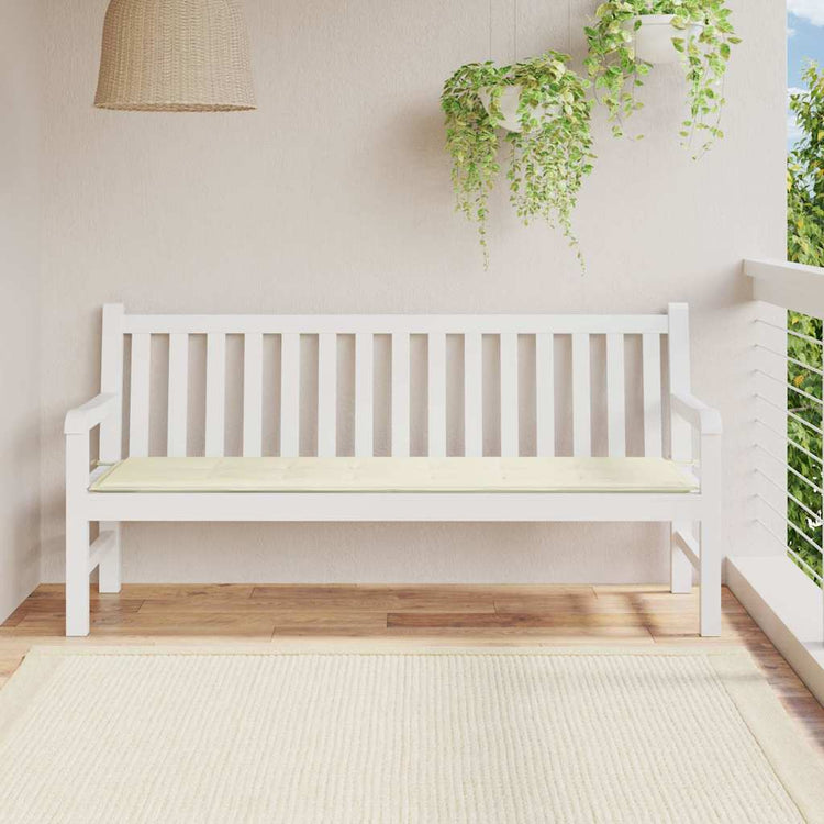 Vidaxl Garden Bench Kissen 180x50x3 cm Oxford Stoff Crème -Colored