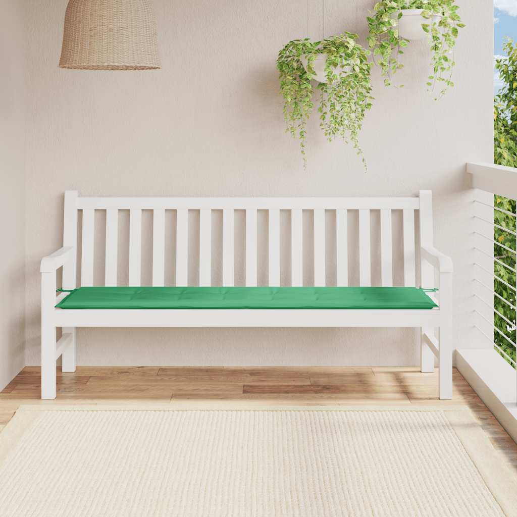 Vidaxl Gartenbank Kissen 180x50x3 cm Oxford Stoff grün