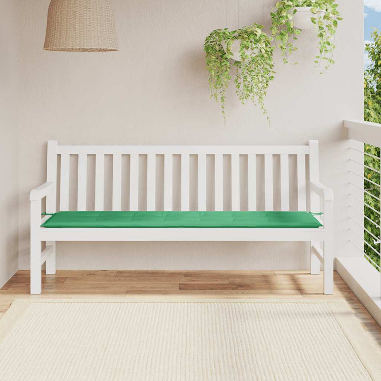 Vidaxl Gartenbank Kissen 180x50x3 cm Oxford Stoff grün