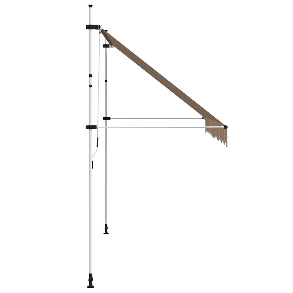 Vidaxl Luifel erstreckt sich manuell 350 cm gelb und blaue Streifen