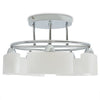 VIDAXL -Deckenlampe mit Ellips -verdrängten Glashauben 5xe14 200W