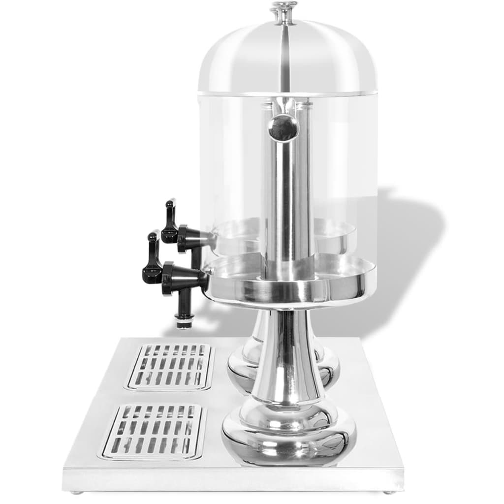 VIDAXL -Doppel -Sapdispenser Edelstahl 2x8 l