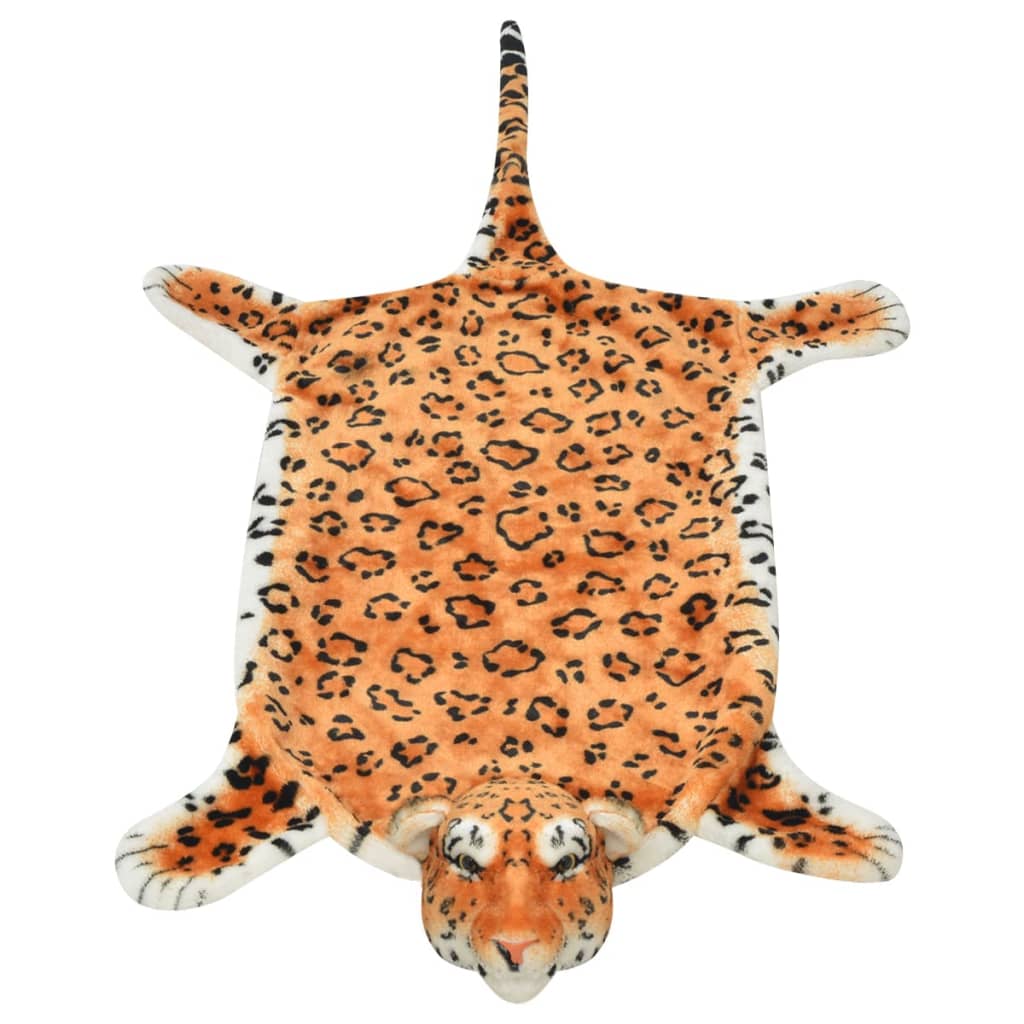 VidaXL Leopardenteppich Plüsch 139 cm braun