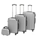Vidaxl Hard Rolling Case Set Silber 4-DLG