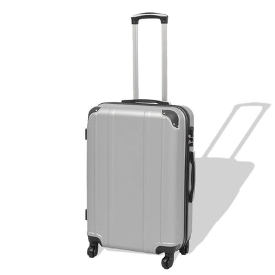 Vidaxl Hard Rolling Case Set Silber 4-DLG