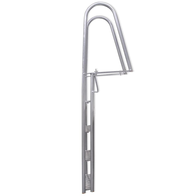 Vidaxl Dock Swimming Pool Leiter mit 4 Stufen Aluminium 167 cm