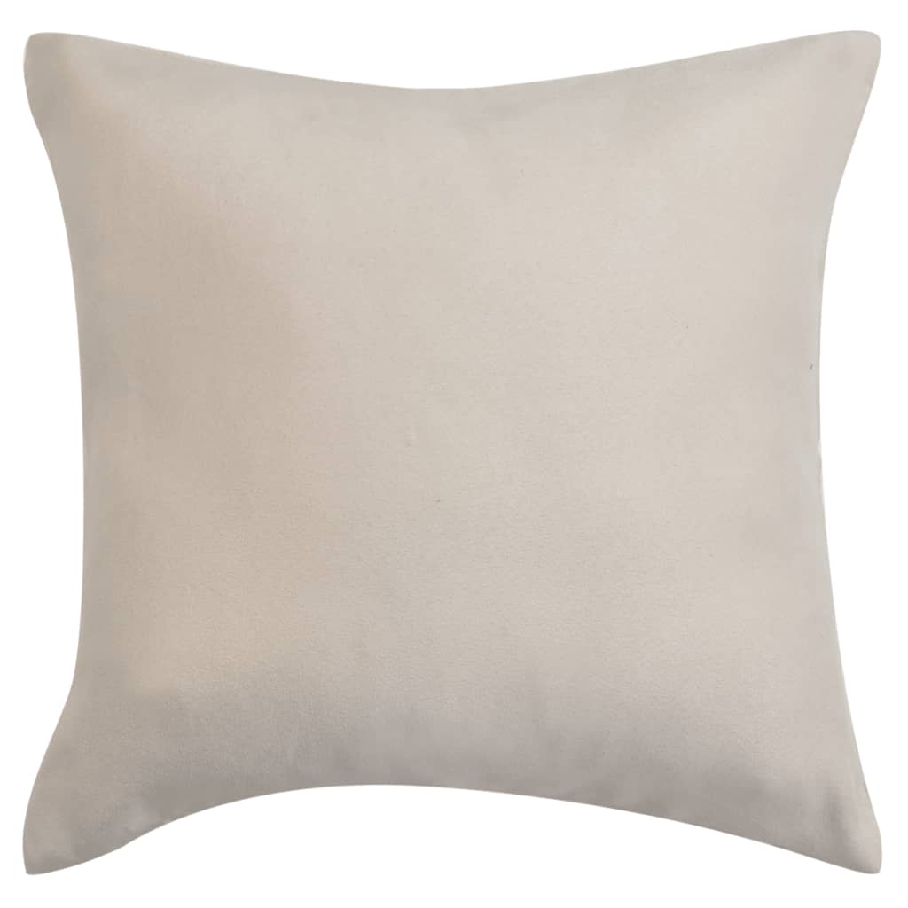 Vidaxl -Kissen umfasst 4 Stücke Beige Imitation Wildleder 40x40 cm Polyester