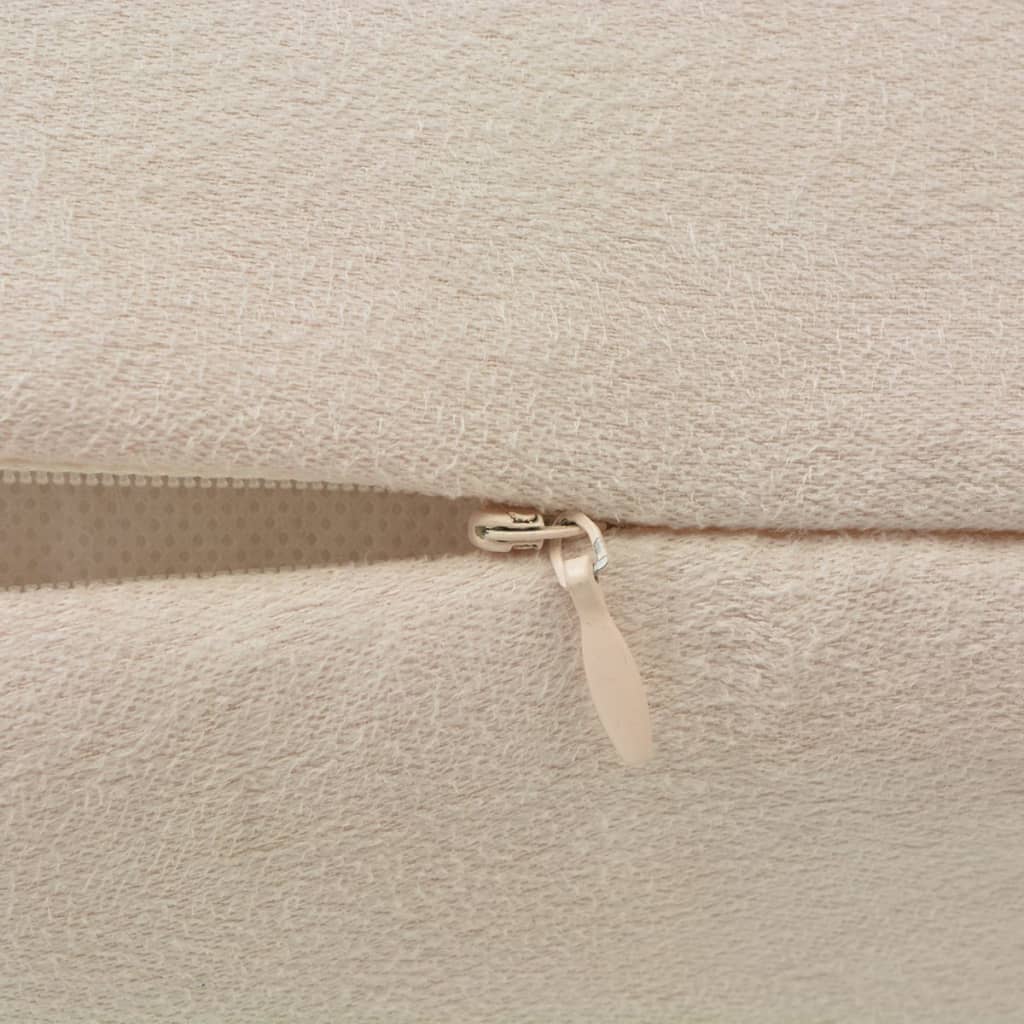 Vidaxl -Kissen umfasst 4 Stücke Beige Imitation Wildleder 40x40 cm Polyester