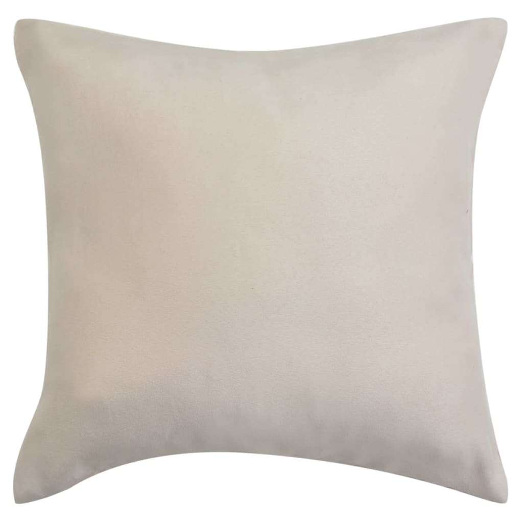 Vidaxl -Kissen umfasst 4 Stücke Beige Imitation Wildleder 50x50 cm Polyester