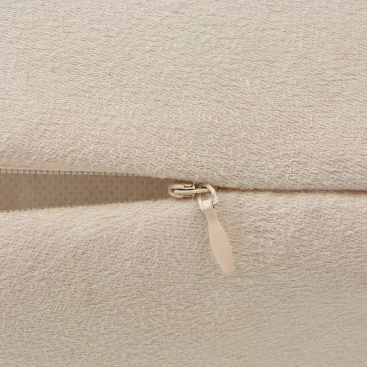 Vidaxl -Kissen umfasst 4 Stücke Beige Imitation Wildleder 50x50 cm Polyester