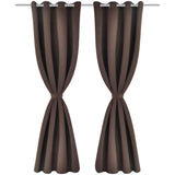 VIDAXL -Vorhänge mit Metallringen Blackout 135x175 Brown 2 PCs - afbeelding 2
