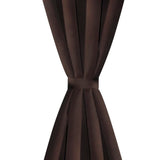 VIDAXL -Vorhänge mit Metallringen Blackout 135x175 Brown 2 PCs - afbeelding 3