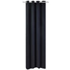 Vidaxl -Vorhang mit Metallringen Blackout 270x245 Schwarz