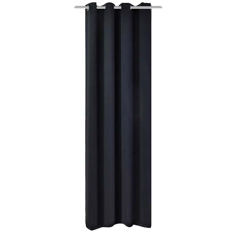 Vidaxl -Vorhang mit Metallringen Blackout 270x245 Schwarz