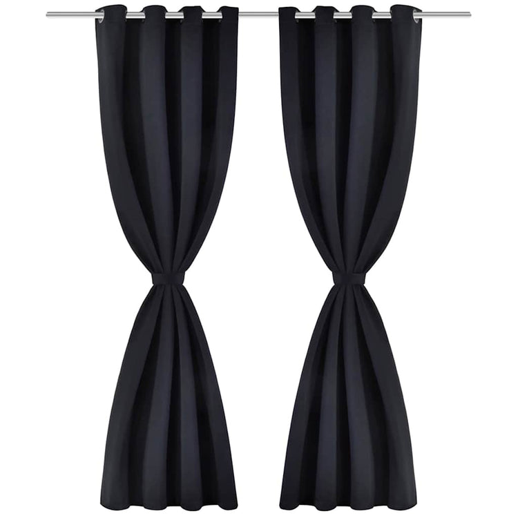 Vidaxl -Vorhang mit Metallringen Blackout 270x245 Schwarz