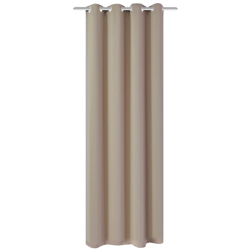 Vidaxl -Vorhang mit Metallringen Blacking 270x245 Creme