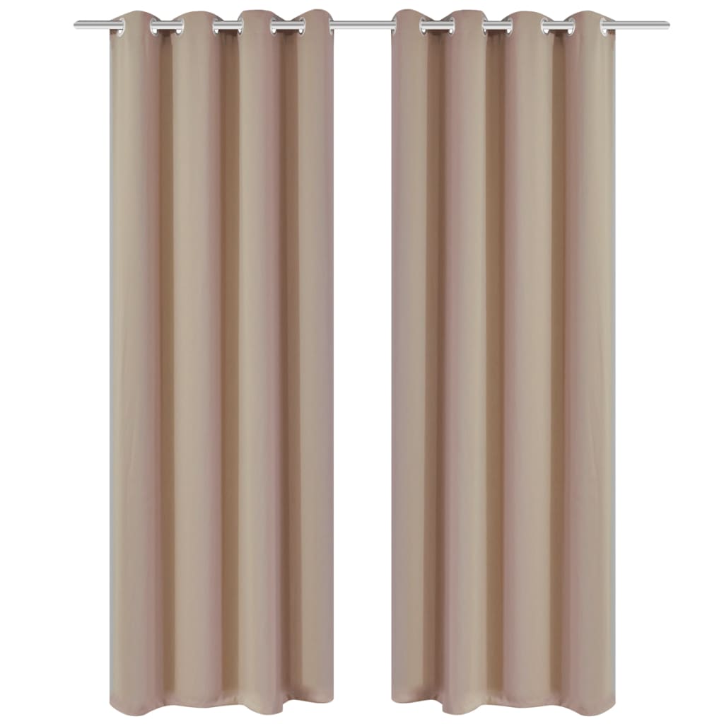 Vidaxl -Vorhang mit Metallringen Blacking 270x245 Creme