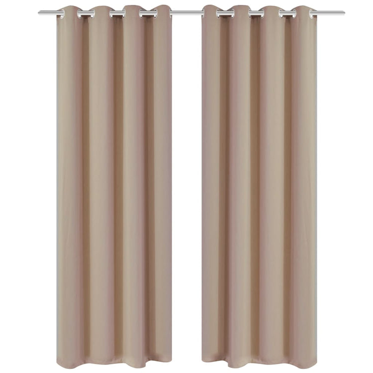Vidaxl -Vorhang mit Metallringen Blacking 270x245 Creme