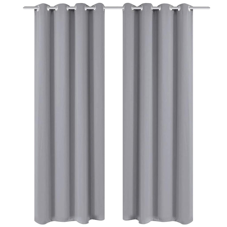 Vidaxl -Vorhang mit Metallringen Blackout 270x245 Grau