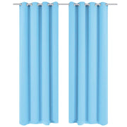 Vidaxl -Vorhang mit Metallringen Blackout 270x245 Türkis - afbeelding 2