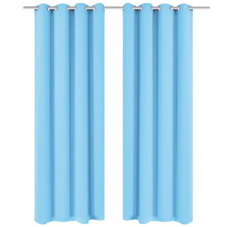 Vidaxl -Vorhang mit Metallringen Blackout 270x245 Türkis