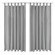 VIDAXL-Mikrosatinvorhänge mit Schleifen 140x225 cm grau 2 PCs