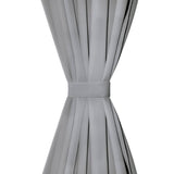 Vidaxl-Mikrosatinvorhänge mit Schleifen 140x245 cm grau 2 STs - afbeelding 3