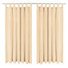 Vidaxl-Mikrosatinvorhänge mit Schleifen 140x175 cm Beige 2 PCs