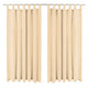 Vidaxl-Mikrosatinvorhänge mit Schleifen 140x175 cm Beige 2 PCs