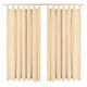 Vidaxl-Mikrosatinvorhänge mit Schleifen 140x225 cm Beige 2 PCs