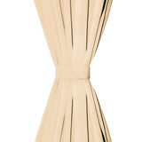 VIDAXL-Mikrosatinvorhänge mit Schleifen 140x245 cm Beige 2 PCs - afbeelding 3