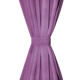 Vidaxl-Mikrosatinvorhänge mit Schleifen 140x175 cm Lila 2 STs - afbeelding 3