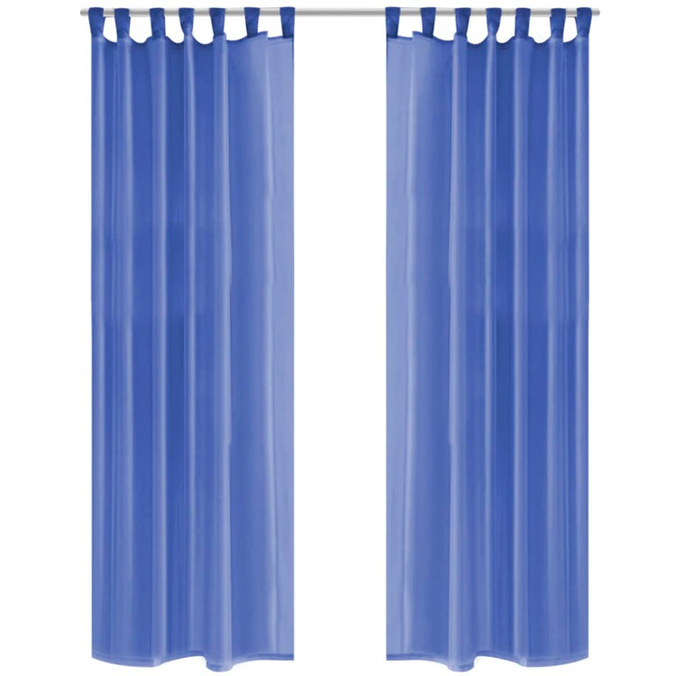 Vidaxl Vorhänge Voile 140x175 cm königsblau