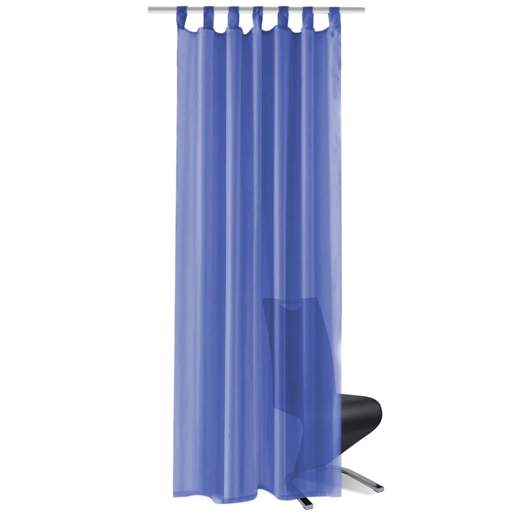 Vidaxl Vorhänge Voile 140x175 cm königsblau