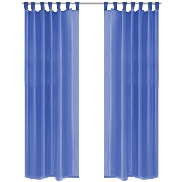 VIDAXL -Vorhänge Voile 140x225 cm King Blue 2 PCs