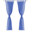 VIDAXL -Vorhänge Voile 140x225 cm King Blue 2 PCs
