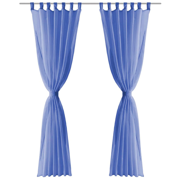 VIDAXL -Vorhänge Voile 140x225 cm King Blue 2 PCs