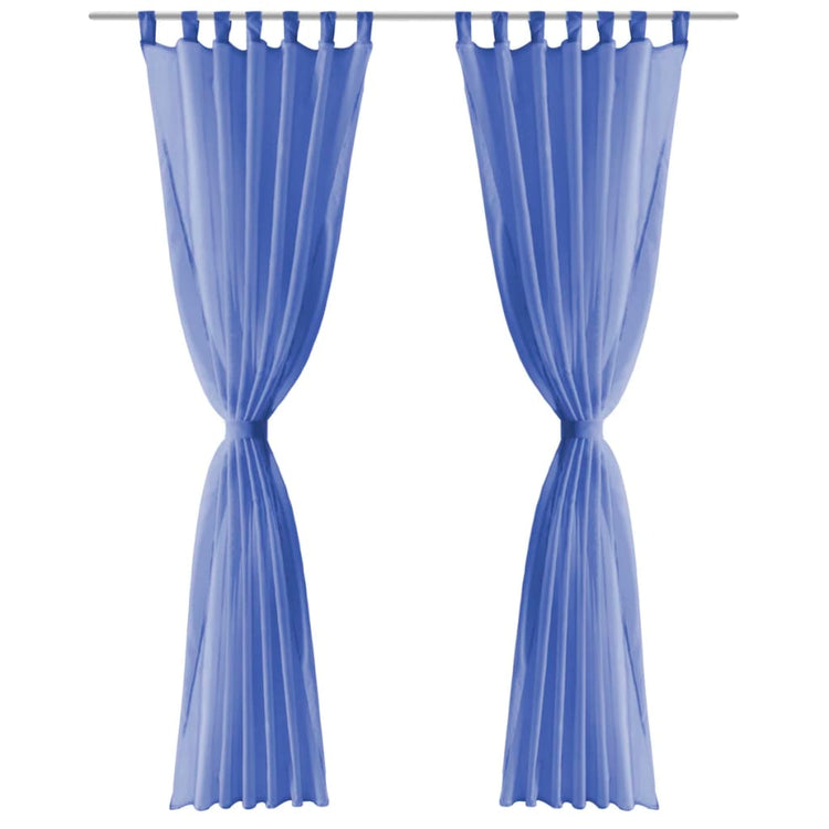 VIDAXL -Vorhänge Voile 140x245 cm King Blue 2 PCs