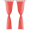 VIDAXL -Vorhänge Voile 140x225 cm Rot 2 PCs
