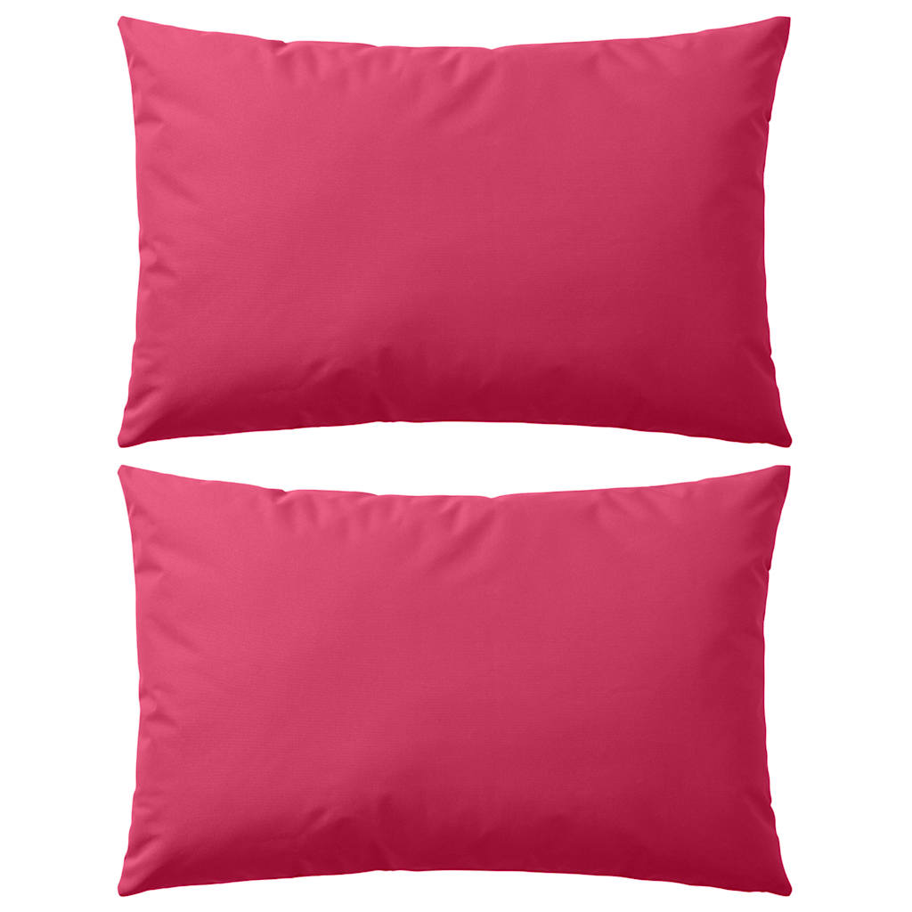 Vidaxl Outdoor -Kissen 60x40 cm Pink 2 STs
