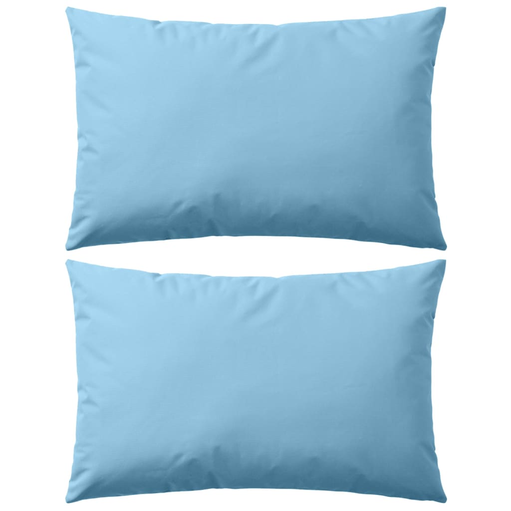 Vidaxl Outdoor -Kissen 60x40 cm hellblau 2 STs