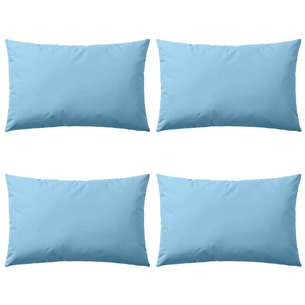 Vidaxl Outdoor -Kissen 60x40 cm hellblau 4 STs