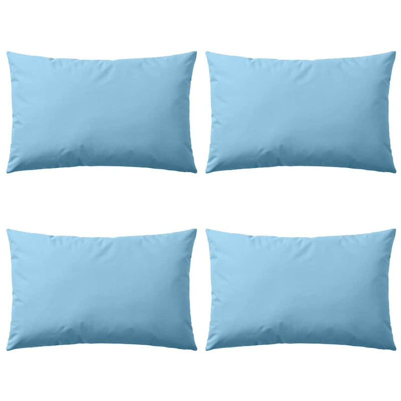 Vidaxl Outdoor -Kissen 60x40 cm hellblau 4 STs