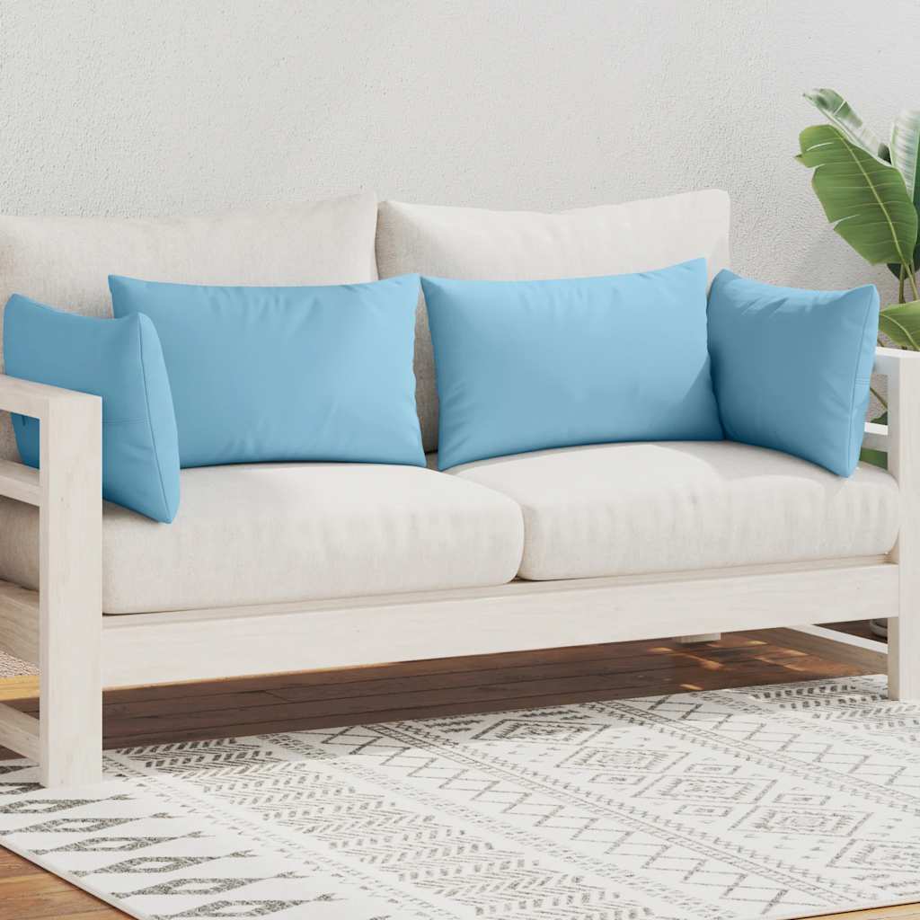 Vidaxl Outdoor -Kissen 60x40 cm hellblau 4 STs